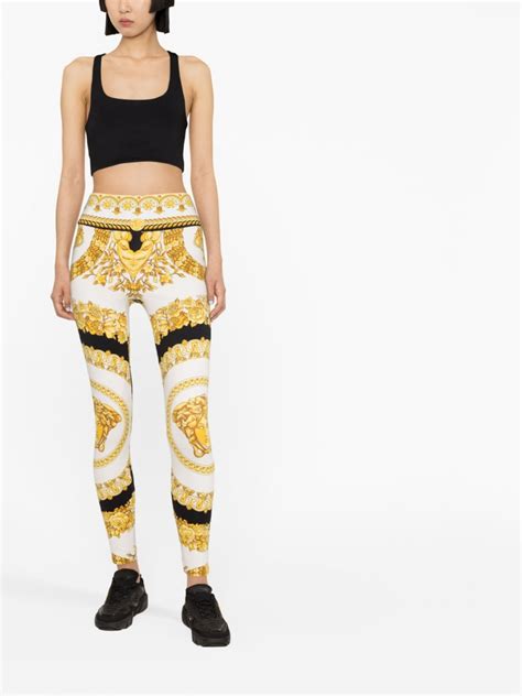 versace barocco print|Versace barocco leggings.